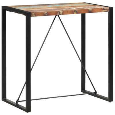 vidaXL Barový stolík 110x60x110 cm masívne recyklované drevo