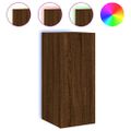 vidaXL TV nástenné skrinky s LED svetlami 2 ks hnedý dub 30,5x35x70 cm