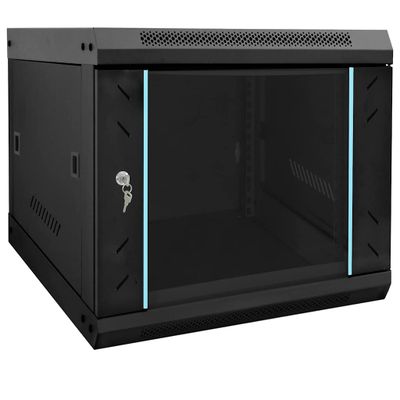 vidaXL Sieťový kabinet s úložiskom Čierna 53 x 60 x 45 cm Oceľ