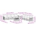vidaXL Záhradná súprava gaučov 9 ks Prírodná a béžová