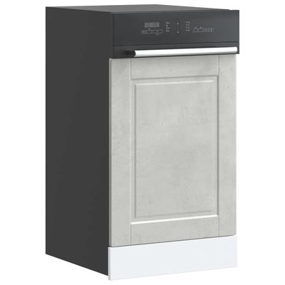 vidaXL Panel umývačky riadu Porto betónovo sivé 45x1,5x57 cm kompozitné drevo