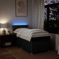 vidaXL Posteľný rám boxspring s matracom čierny 80x200 cm látka
