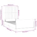 vidaXL Posteľ bez matraca tmavozelený 80x200 cm zamat