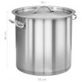 vidaXL Hrniec na polievku 36x36 cm nehrdzavejúca oceľ 35 l