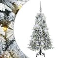 vidaXL Umelý Sklápací Vianočný Stromček Biela 120 cm PE a PVC