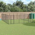 vidaXL Vonkajšia voliéra pre psy oceľová 36,3 m²