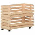 vidaXL Vozík na zeleninu 77x30x80 cm masívne borovicové drevo
