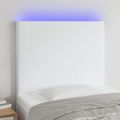 VidaXL Čelo postele biele 80x5x118/128 cm umelá koža