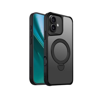 Etteri Matt Mag Ring puzdro na iPhone 16 6,1" čierne