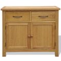 vidaXL Komoda 90x33,5x83 cm, dubový masív