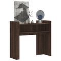 vidaXL Konzolový stolík hnedý dub 100x35x90 cm kompozitné drevo