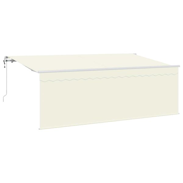 vidaXL Zatemniteľná markíza Krémová 400 x 200 cm Polyester a hliník