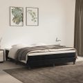 vidaXL Matrac s taštičkovými pružinami stredná tvrdosť čierny 160x210x20 cm zamat
