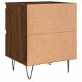 vidaXL Nočné stolíky 2 ks hnedý dub 40x35x50 cm kompozitné drevo