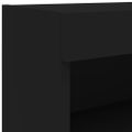 vidaXL 6-dielne TV nástenné skrinky s LED čierne kompozitné drevo