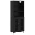 vidaXL Highboard 2 ks Čierny dub 69,5 x 34 x 180 cm