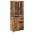 vidaXL Highboard Staré drevo 69,5 x 34 x 90 cm Kompozitné drevo