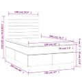 vidaXL Posteľ boxsping s matracom a LED modrá 120x200 cm látka
