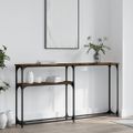 vidaXL Konzolový stolík dymový dub 145x22,5x75 cm kompozitné drevo