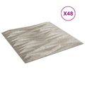 vidaXL Nástenné panely 48 ks 50 x 50 cm Stone Beton XPS Pena