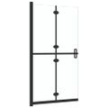 vidaXL Skladacia sprchová zástena priehľadné ESG sklo 80x190 cm
