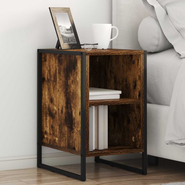vidaXL Nočný stolík 2 pcs Dymový dub 39.5 x 30 x 50 cm