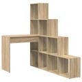 vidaXL Rohový stôl s poličkou Sonoma dub 101,5 x 149,5 x 149,5 cm