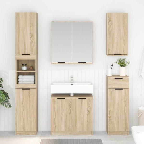 vidaXL Kúpeľňová skriňa s úložiskom Sonoma dub 64,5 x 33,5 x 59 cm