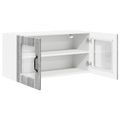 vidaXL Nástenný sklenený kabinet PORTO Sivý Sonoma 80 x 31 x 40 cm