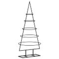 vidaXL Kovový vianočný dekoratívny stromček čierny 90 cm