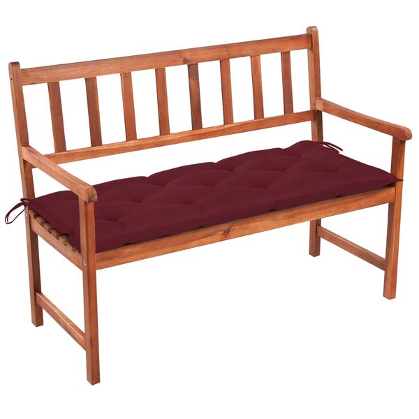 vidaXL Záhradná lavička s podložkou 120 cm akáciový masív