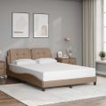 vidaXL Rám postele bez matraca Zadar kapučínový 140x190 cm umelá koža