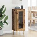 vidaXL Servírovacia skriňa Staré drevo 34.5 x 32.5 x 90 cm