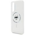 Púzdro Karl Lagerfeld na Samsung Galaxy S25 Edge HC MAGSAFE IML METAL CHOUPETTE HEAD biela