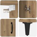 vidaXL Highboard 2 ks Remeselný dub 69,5 x 34 x 180 cm