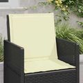 vidaXL Sedadlové a zadné vankúše Polyester Krémová 47 x 45 x 2 cm