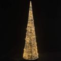 vidaXL Akrylové dekoratívne pyramídové LED svetlo teplé biele 120 cm