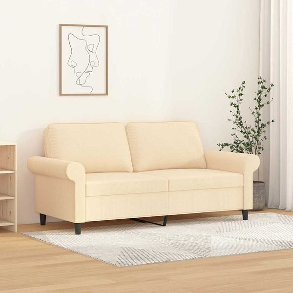 vidaXL 2-miestna pohovka krémová 140 cm látka