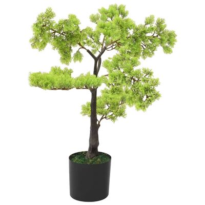 vidaXL Umelý bonsaj, cyprus s kvetináčom 60 cm, zelený