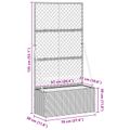 vidaXL Záhradná mriežka na kvetináče Čierny 70 x 30 x 135 cm Kov