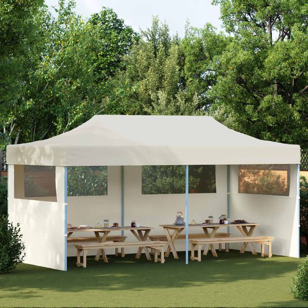 vidaXL Párty stan Krémová 291 x 580 x 315 cm Oxfordská látka