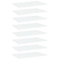 vidaXL Prídavné police 8 ks, biele 60x40x1,5 cm, drevotrieska