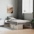 vidaXL Kovový posteľný rám biely 107x203 cm