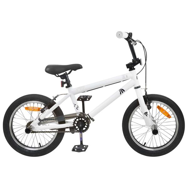 vidaXL BMX Bicykel 20 Palcov pre nad 9 rokov Biela
