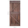 vidaXL Dvere 80x210 cm, borovicový masív, tmavohnedé