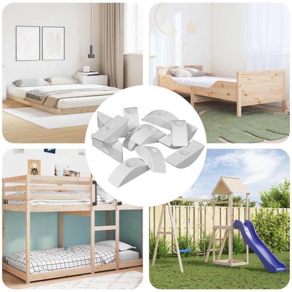 vidaXL Polkruhová podložka 13000 pcs Biela Polypropylén