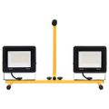 vidaXL LED reflektor s rukoväťou 2x50 W teplé biele svetlo