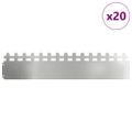 vidaXL Obrubníky trávnika 20 ks 103 x 0,05 x 22 cm Pozinkovaná oceľ