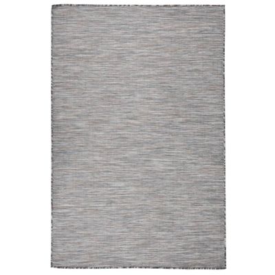 vidaXL Vonkajší koberec s plochým tkaním 120x170 cm hnedý a modrý