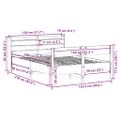 vidaXL Posteľ s matracom voskovo hnedá 120x200 cm masívna borovica